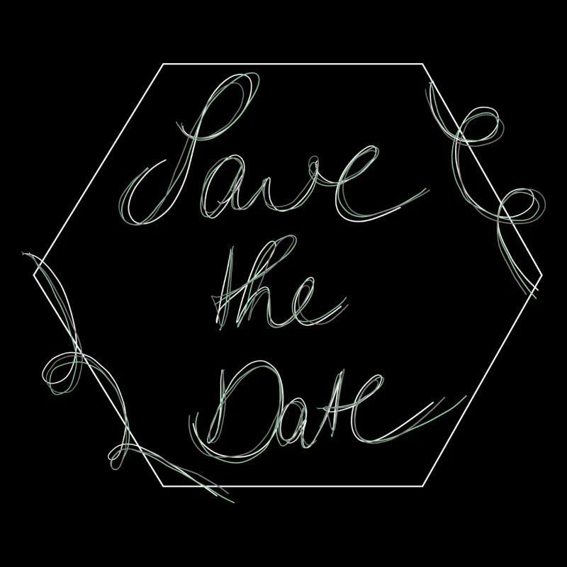 Save The Date Kalligraphie Minimalismus