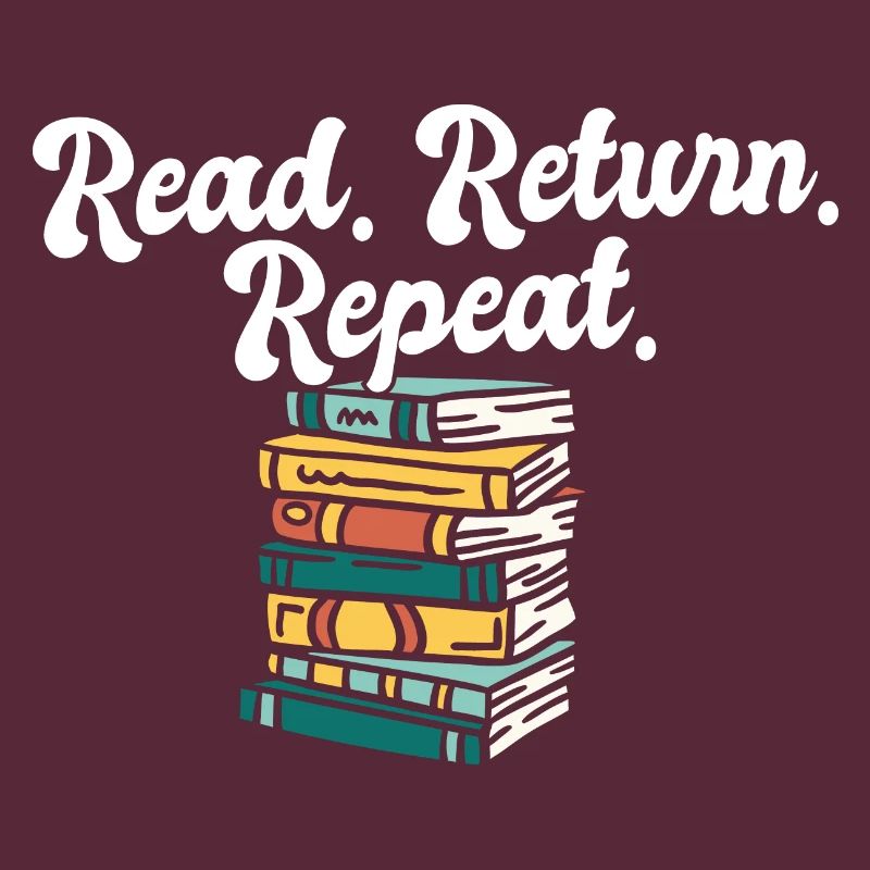 Librarian Read Return Repeat Library Worker Book