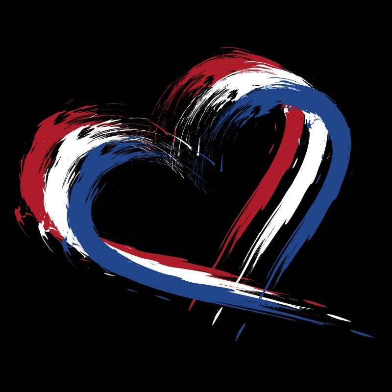 Drapeau, de, pays-bas, drapeau, couleurs, coeur
