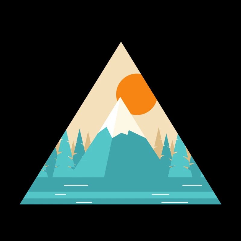 Mountains Nature Hiking Sunset triangular