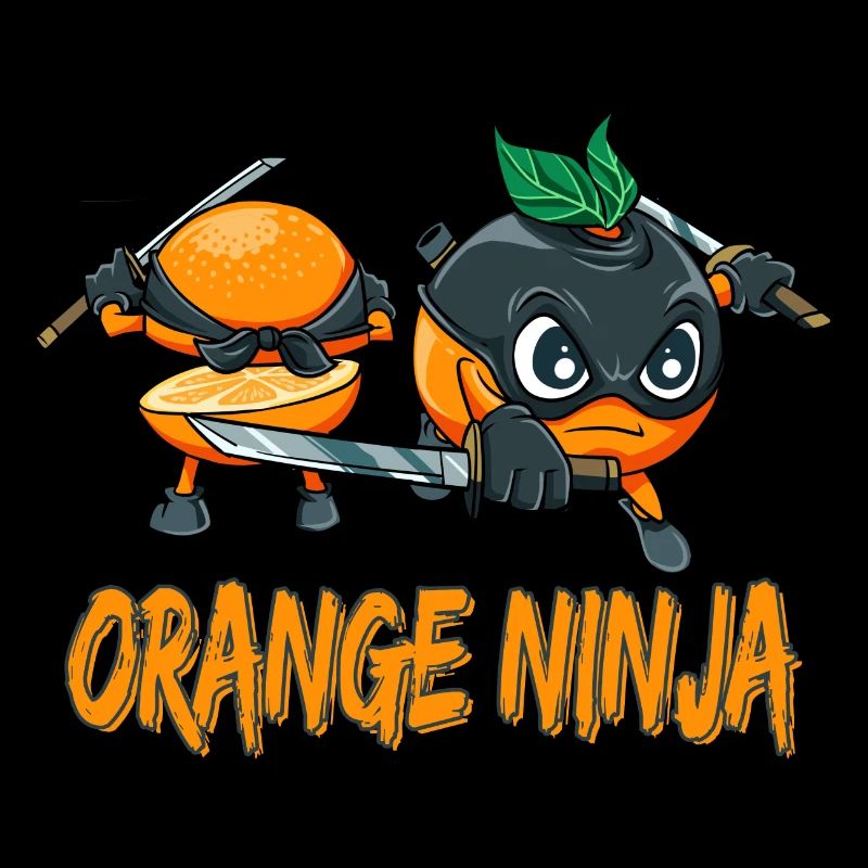 Orange Ninja Frucht Früchte Orangensaft
