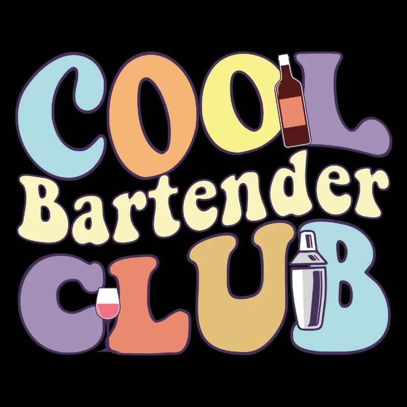 Cool Bartender Club Bartending Mixologist Team