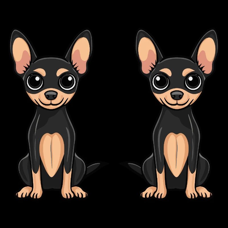 Pinscher chien bande dessinée