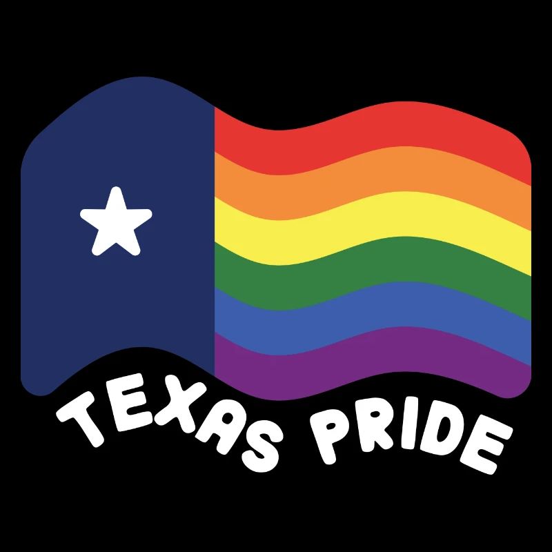 Conception du drapeau arc-en-ciel du Texas pour Proud LGBT +