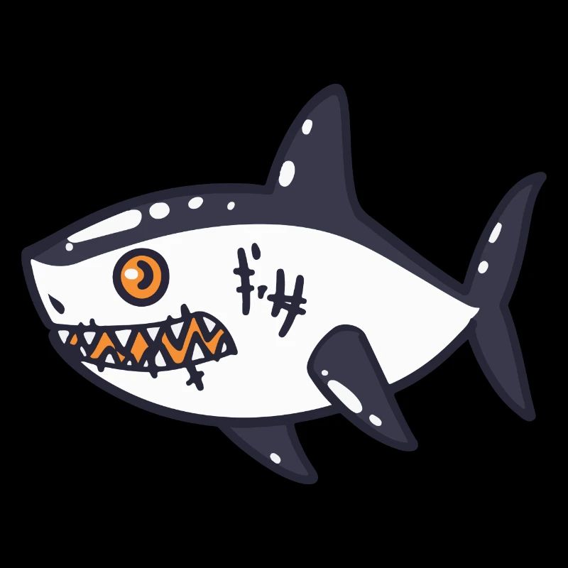 Shark Halloween Comic Funny