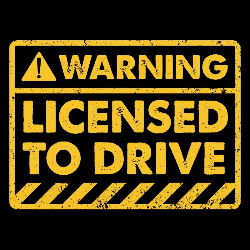 Warning licensed to drive - driving license - new