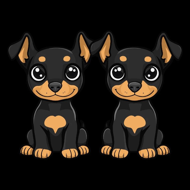 Doberman Hund Comic