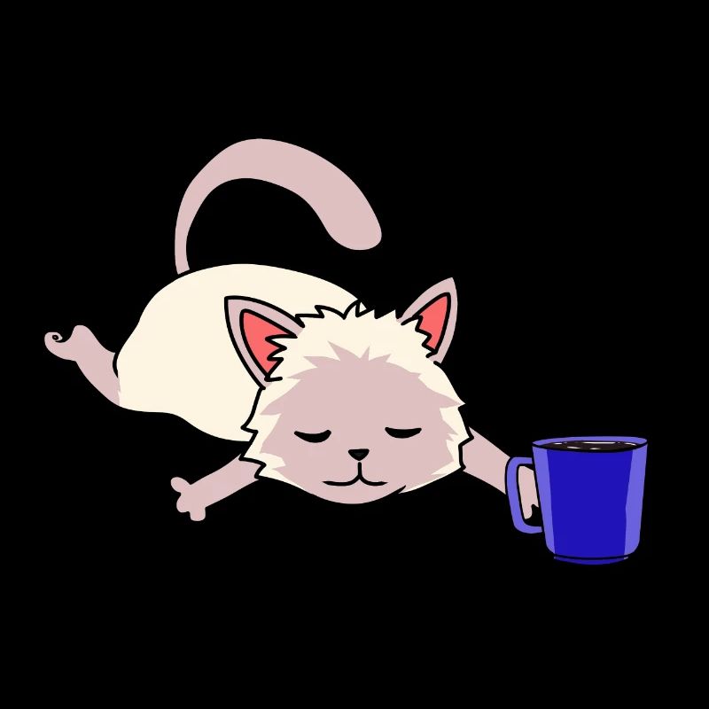 Montag Morgen Katze Morgenmuffel Kaffee