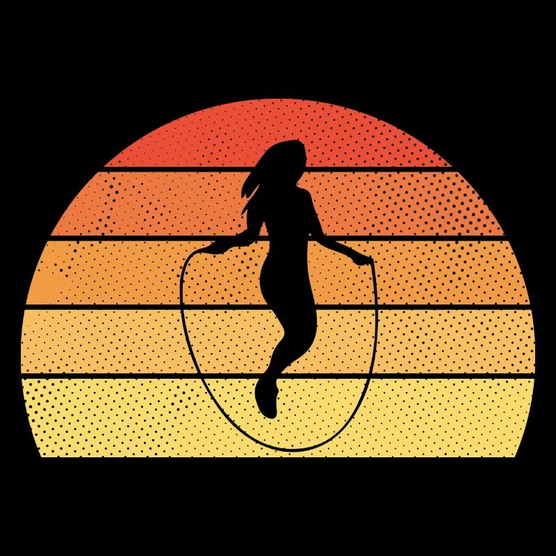 Retro Sunset Design for Rope Jumpers