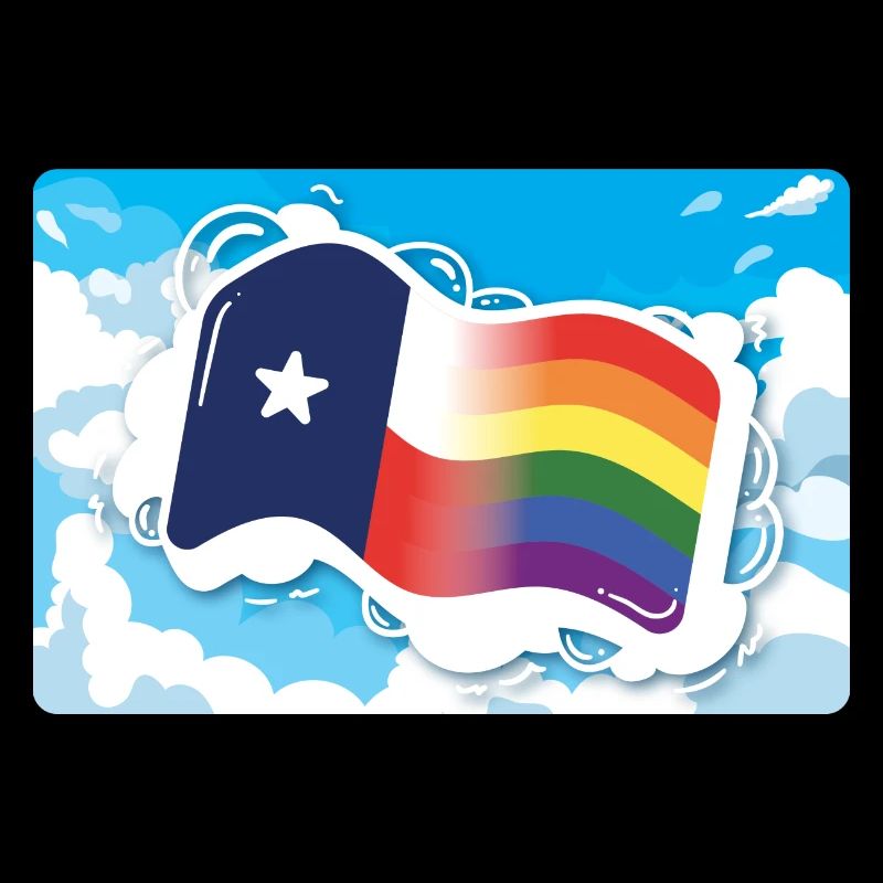 Texas Flag Pride Design for Proud LGBT+ Texans
