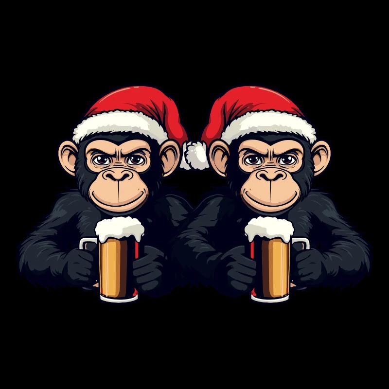 L’équipe de Noël des singes