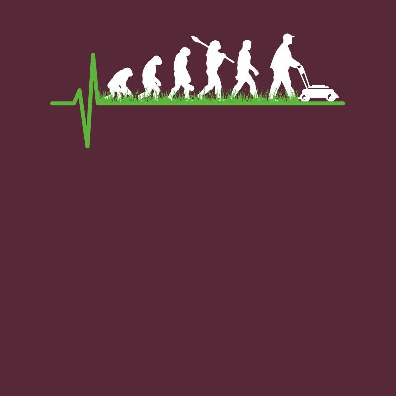 Rasen mähen Gärtner Evolution Geschenk