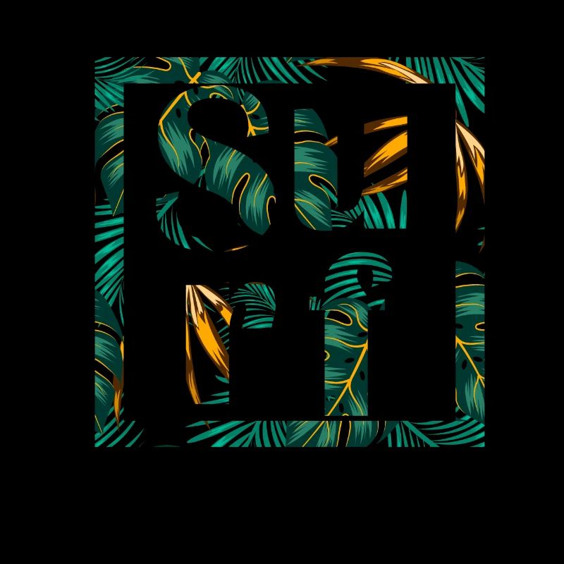 Surf design palm tree windsurfing surfing gift idea