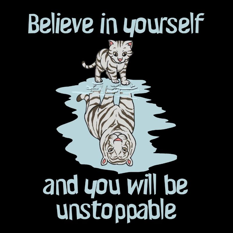 Vision chat mignon tigre du Bengale Croyez en vous