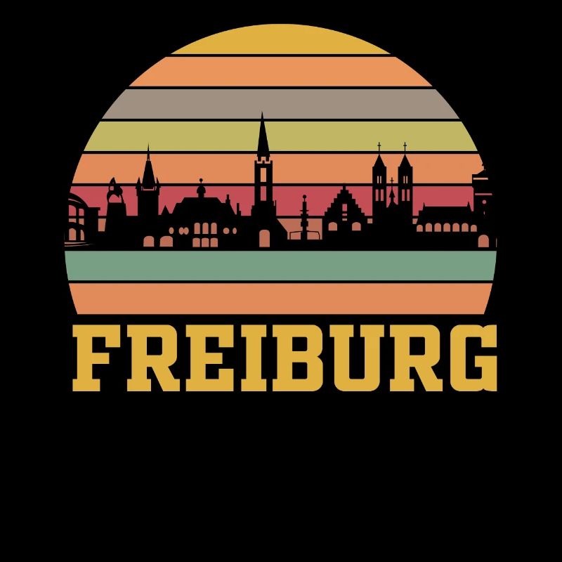 Freiburg | Freiburg Skyline Retro