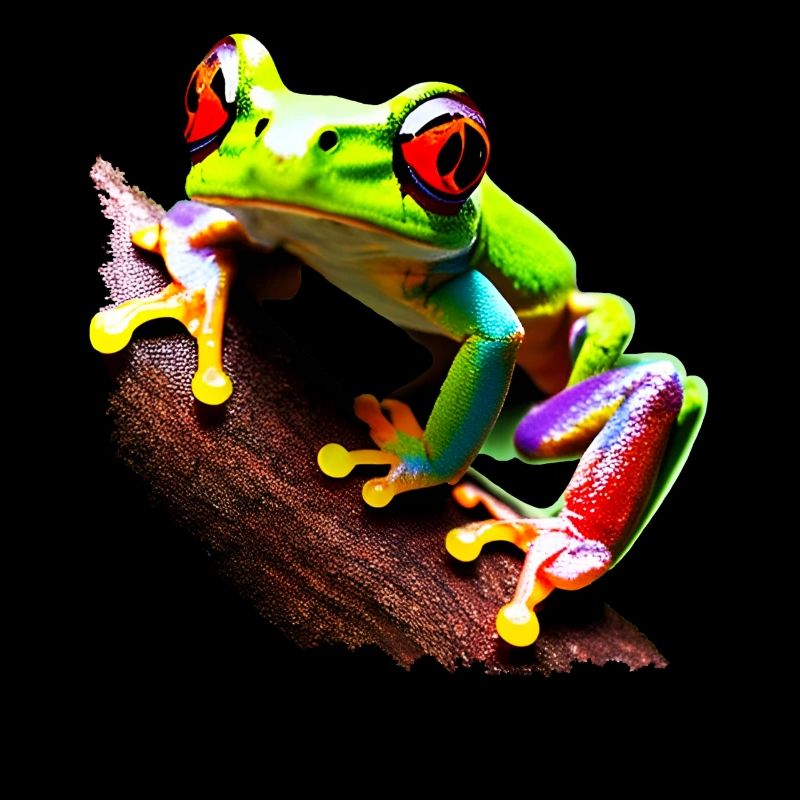Red eyes tree frog on branch