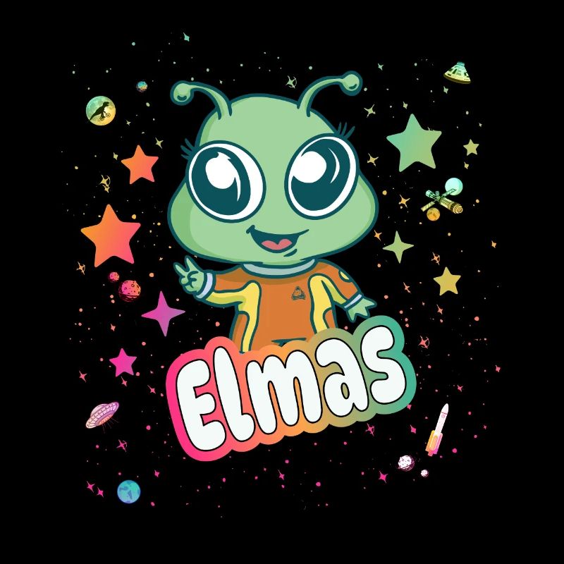 ELMAS - Schöner Mädchen Name mit niedlichem Alien