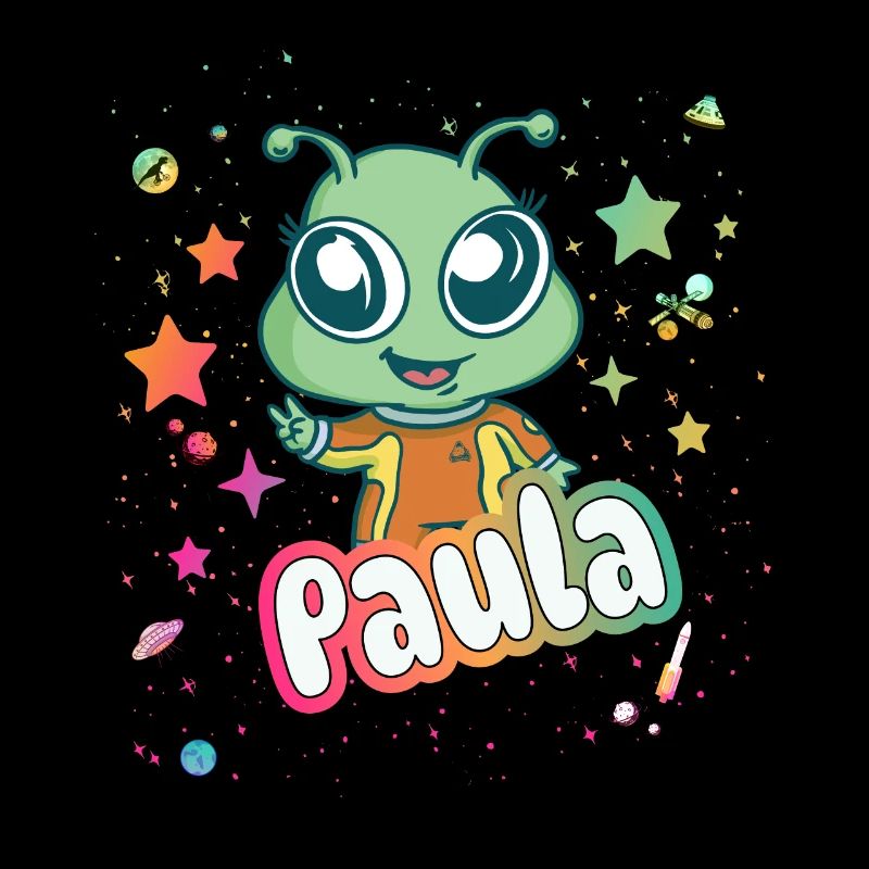 PAULA - Schöner Mädchen Name mit süßem Alien