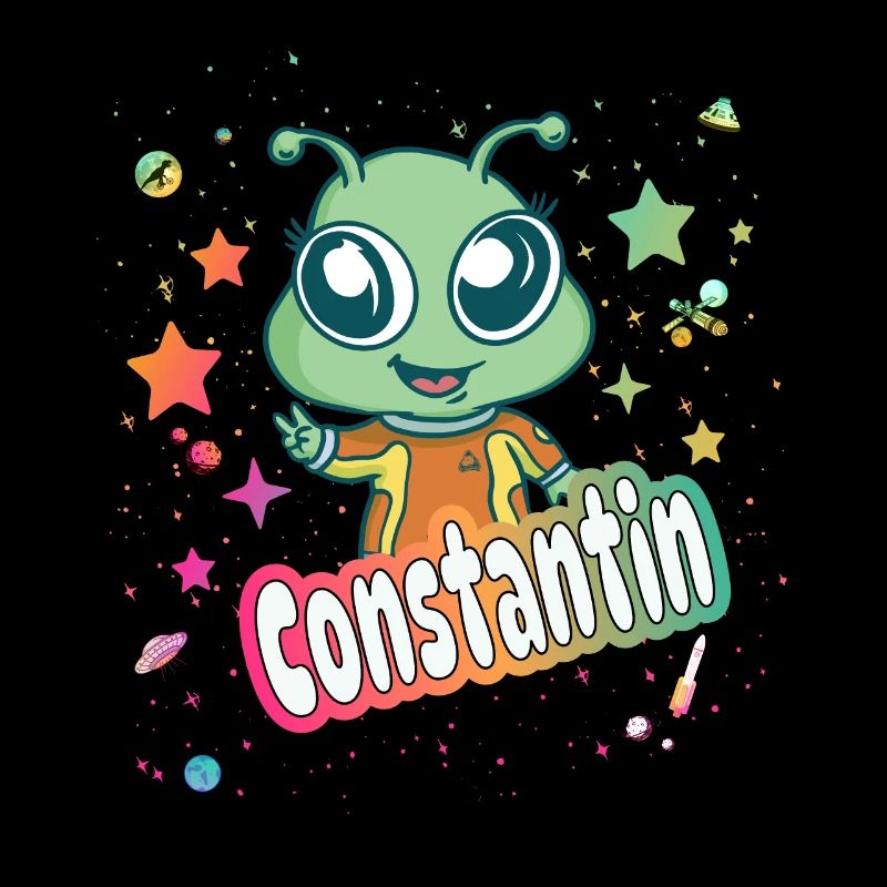 CONSTANTIN - Schöner Junge Name mit süßem Alien