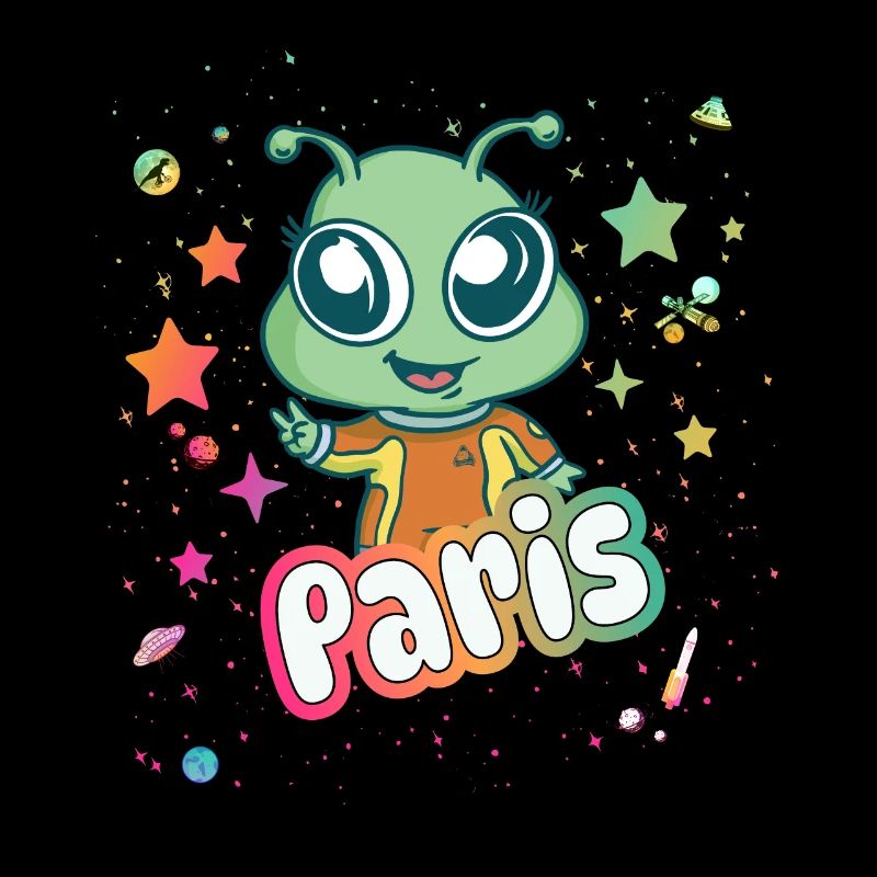PARIS - Schöner Junge Name mit süßem Alien