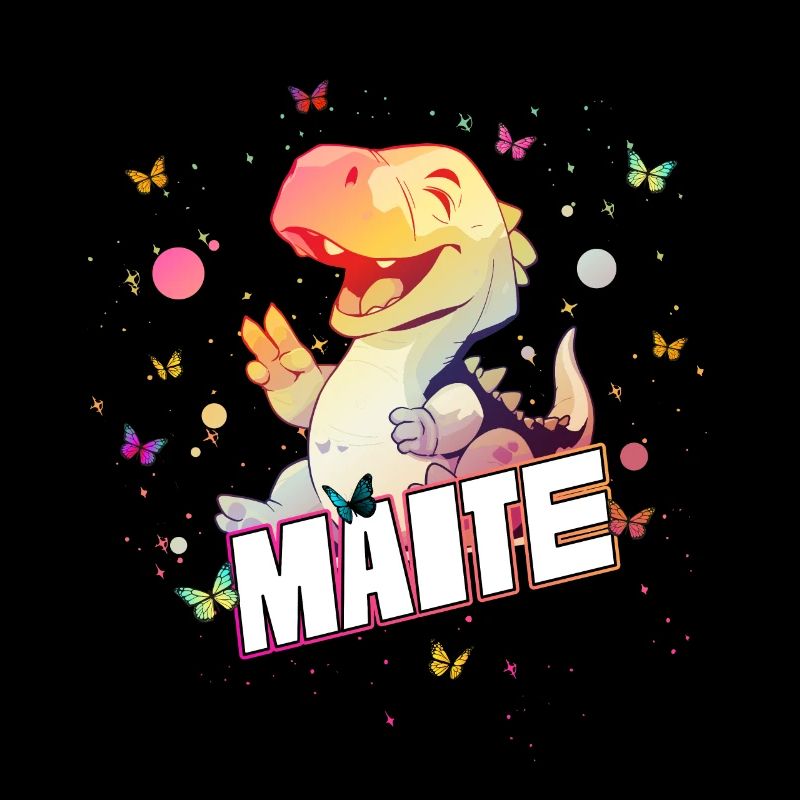 MAITE - Schöner MÄDCHEN Name mit süßem DINO T-REX