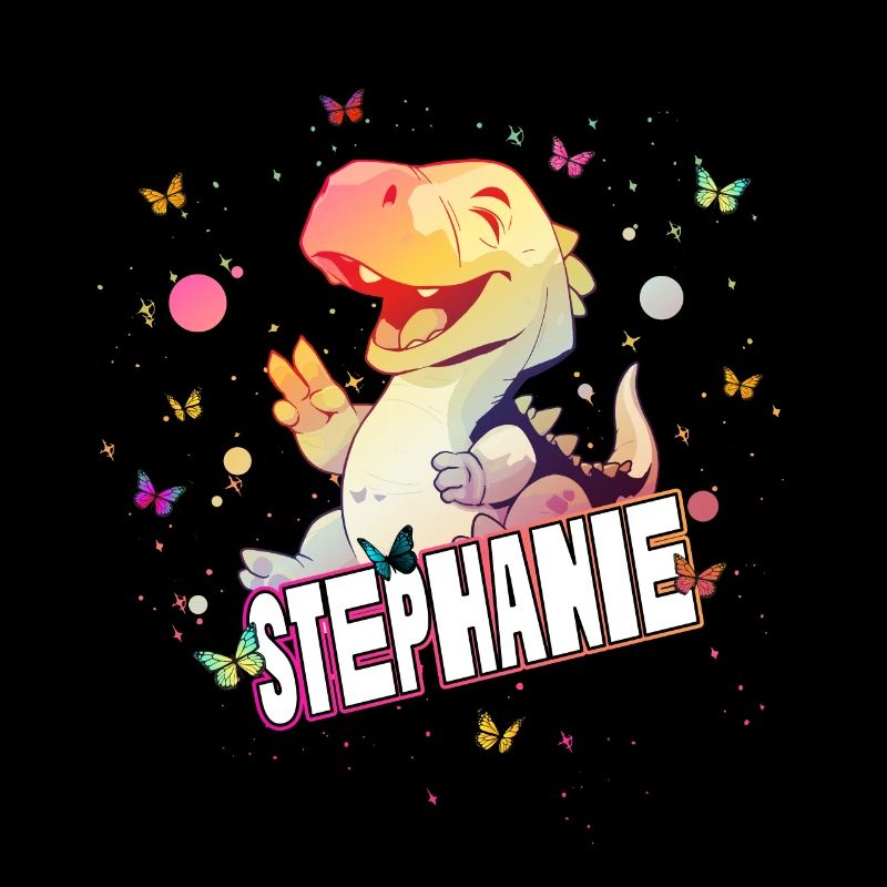 STEPHANIE - Schöner MÄDCHEN Name mit süßem DINO