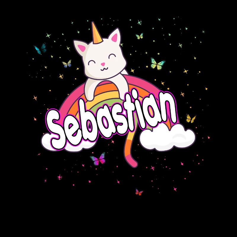 SEBASTIAN - Beau prénom GARÇON avec CATICORNE douce
