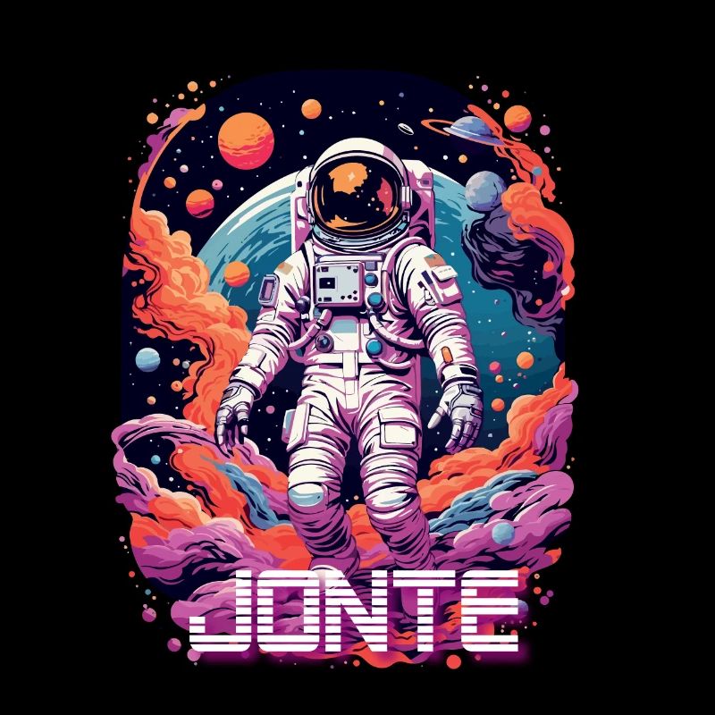 JONTE - Beau prénom de garçon avec astronaute cool