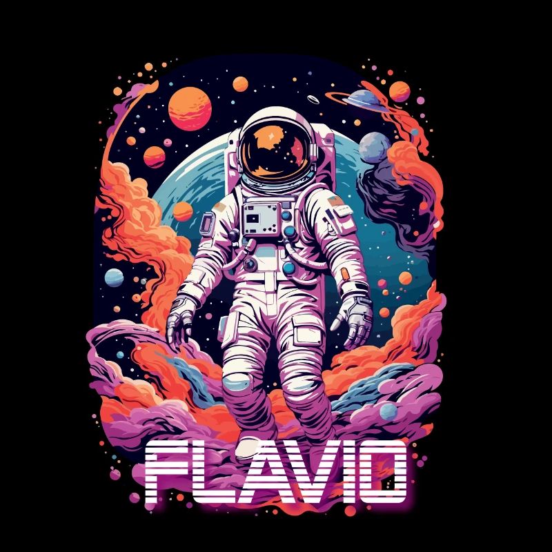FLAVIO - Beau prénom de garçon avec astronaute cool