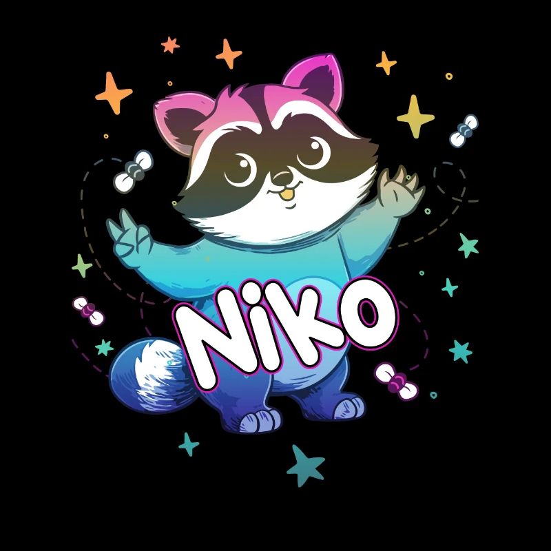 NIKO - Beau nom de garçon avec un raton laveur mignon