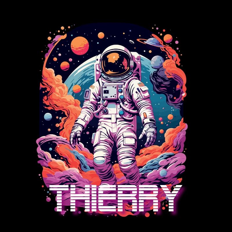 THIERRY - Beau prénom de garçon avec astronaute cool