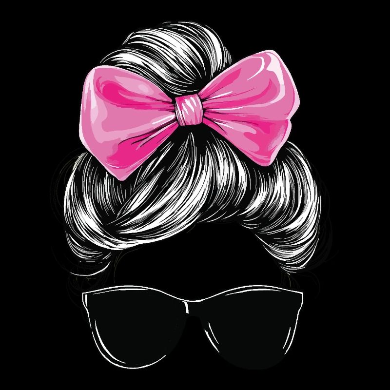 Frau Sonnenbrille Haare Schleife Mädchen Cool Chic