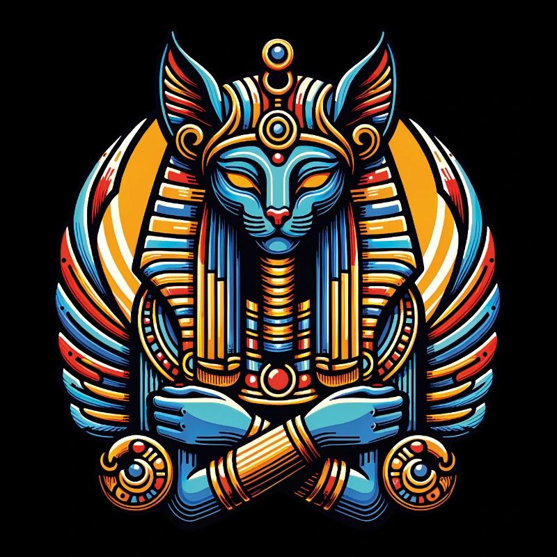 Cat in Egyptian Pharaoh Style