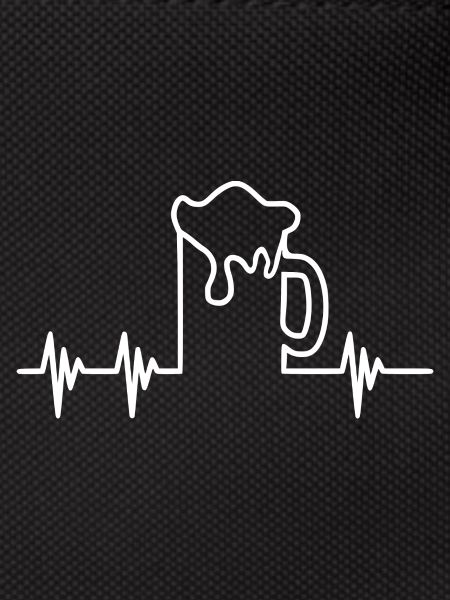 Beer heartbeat white