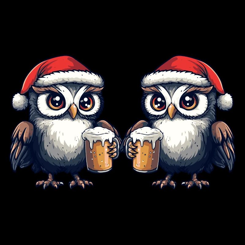 Owl Christmas Beer Team