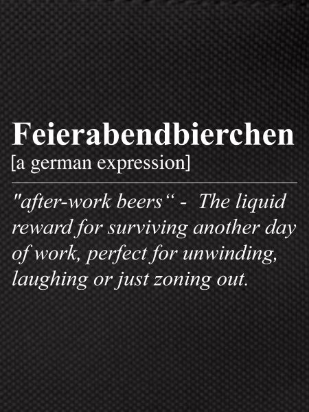 Feierabendbierchen Funny German idiom