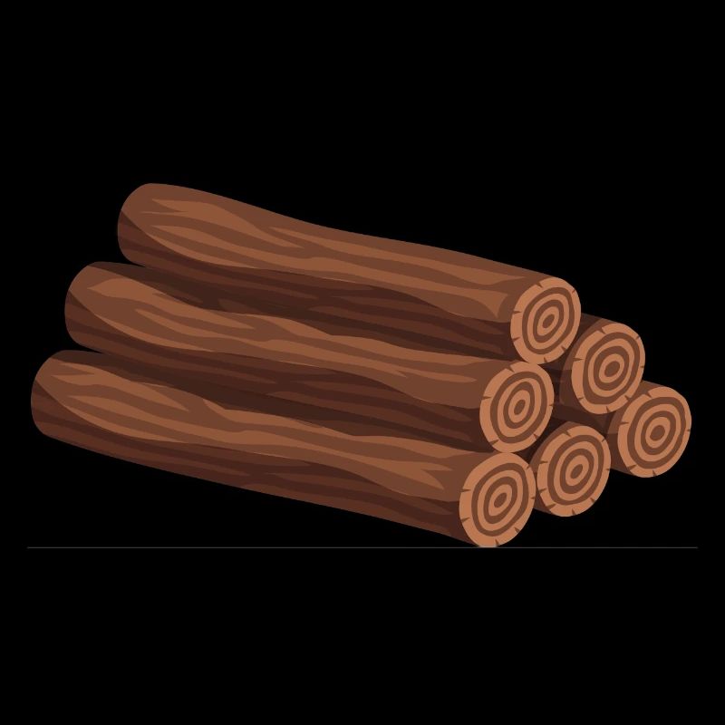 Stack of logs dark brown