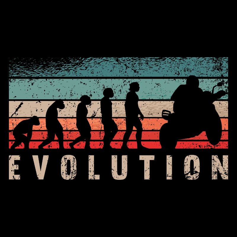 Motorcycle Evolution Vintage Biker Motorcycle