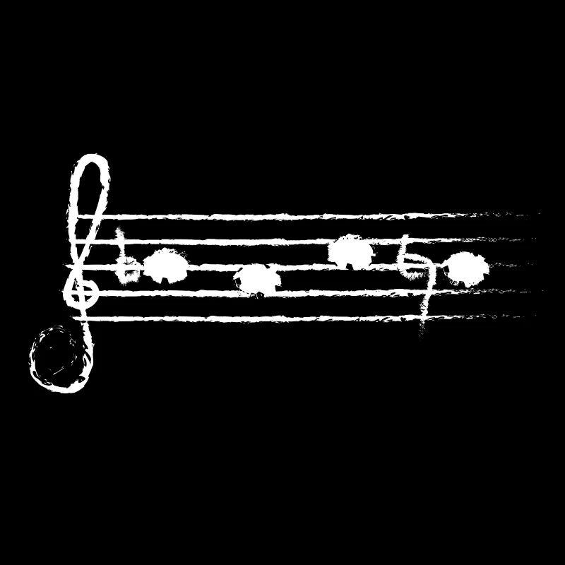 BACH as sheet music (white)