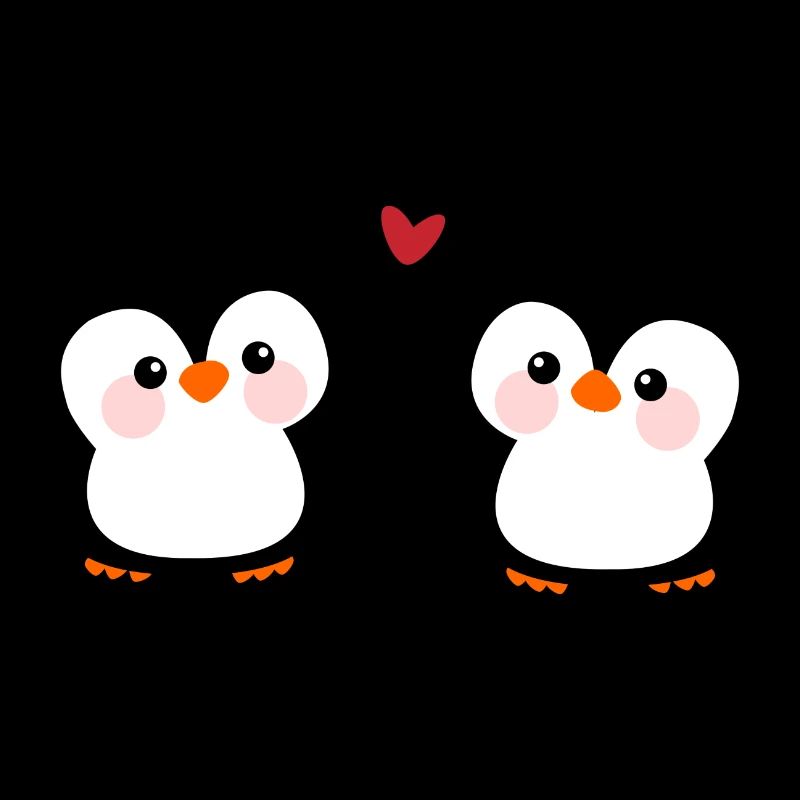 Süßes Pinguinpaar