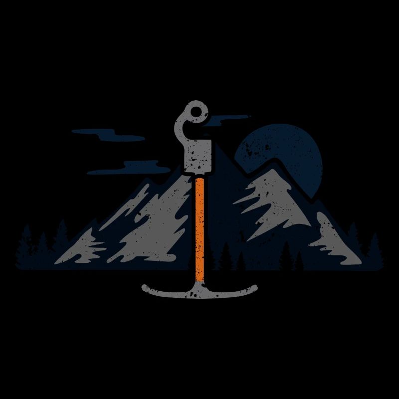 Ski Lift Design mit Bergen