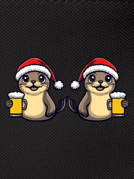Robbe Tier Weihnachten Bier Team