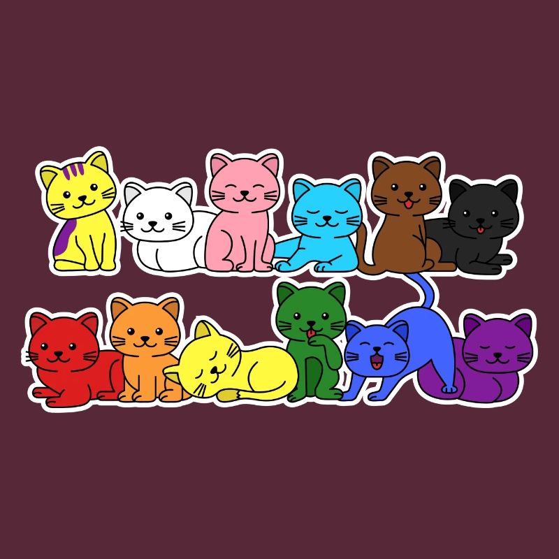 Pride Progress Flag Cat for Equality