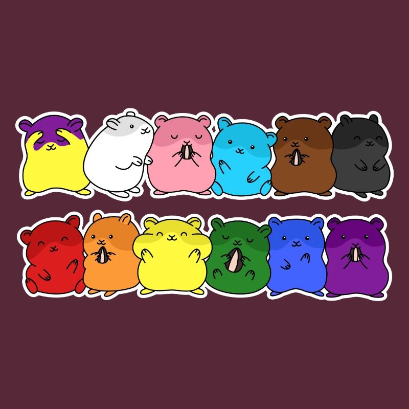 Pride Progress Flag Hamster Equality