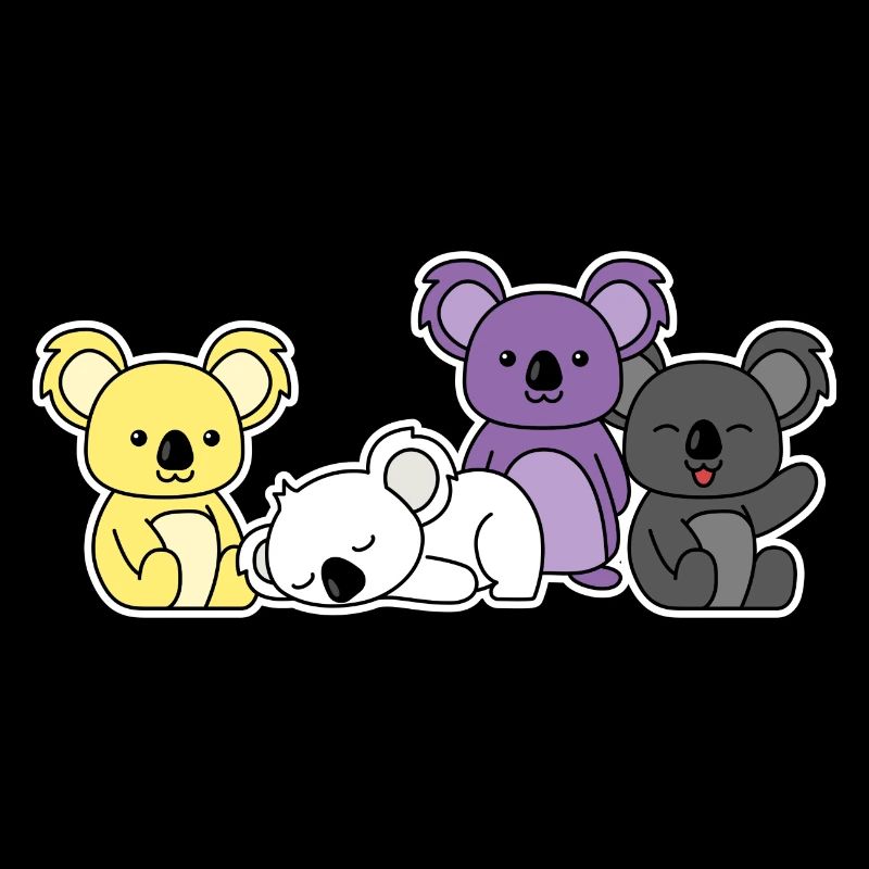 Non-binary flag koala design for proud enbys