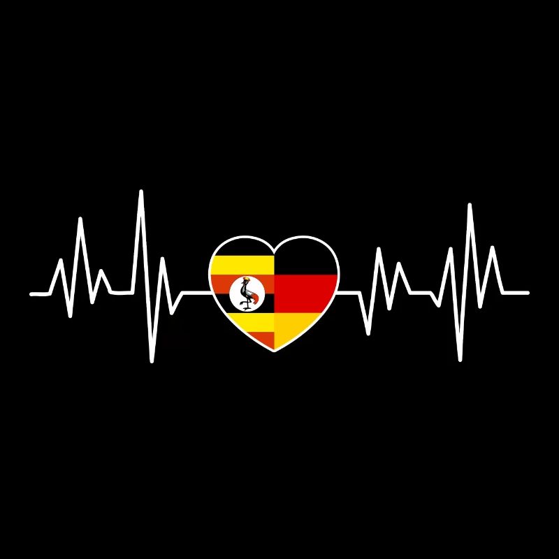 Uganda Germany Flag Two Countries