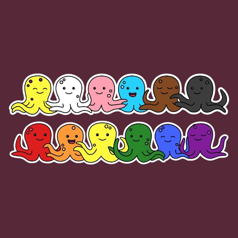 Pride Progress Flag Octopus Equality