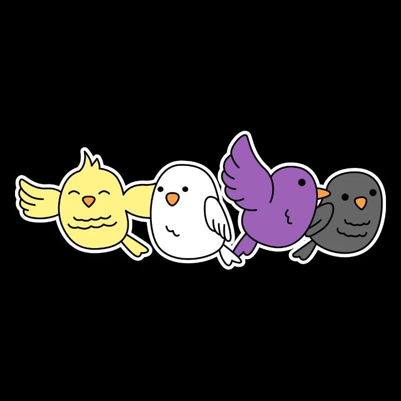 Non-binary flag bird design for proud Enbys