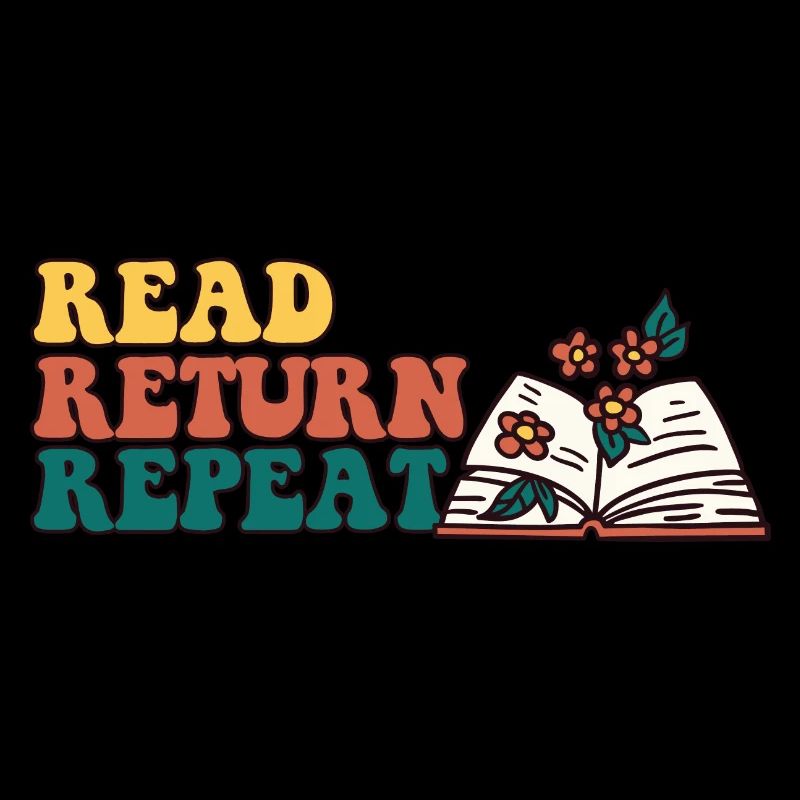 Librarian Read Return Repeat Library Worker Book