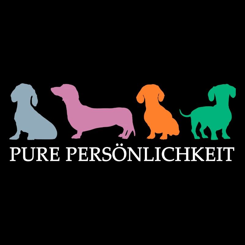 Dackelsilhouetten mit Dackelspruch